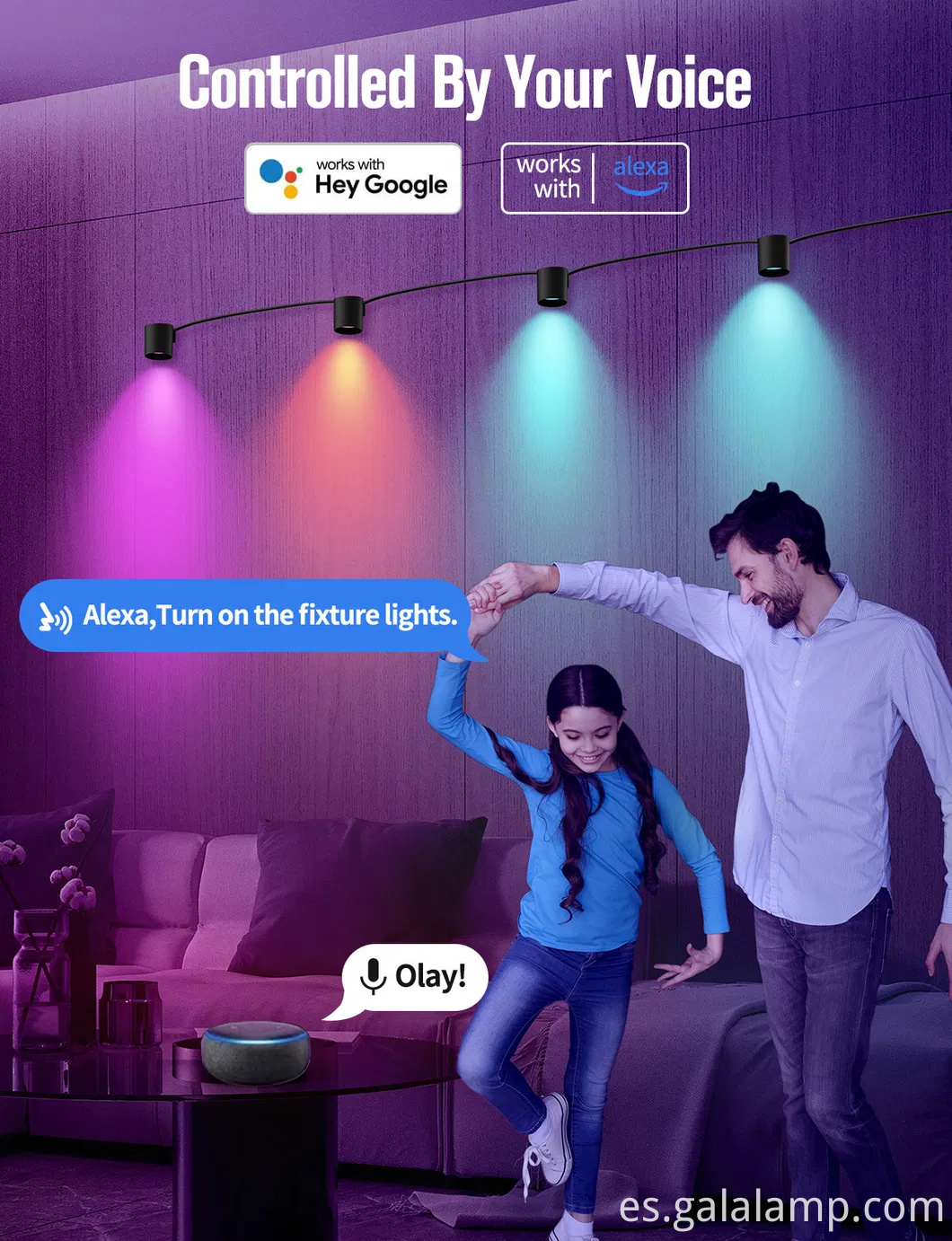 Modern Smart Control RGB Tuya Música Corredor Round Round Single Head 5W Luces de pared de LED interiores IMPRESIONALES
